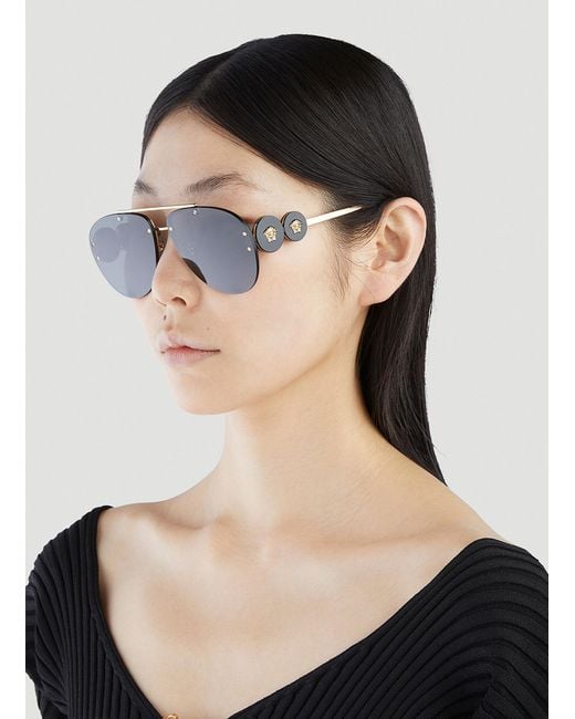Versace women's medusa 2025 aviator sunglasses