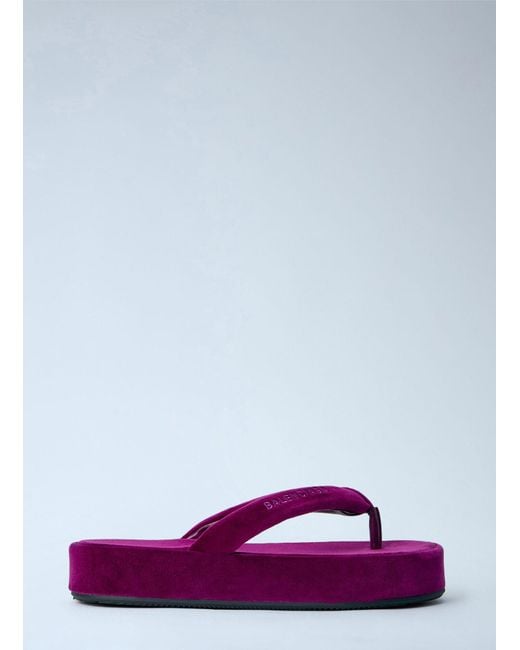 Balenciaga White Jet Lag Thong-Strap Sandals