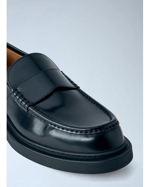 Jil Sander White Brushed Leather Loafers for men
