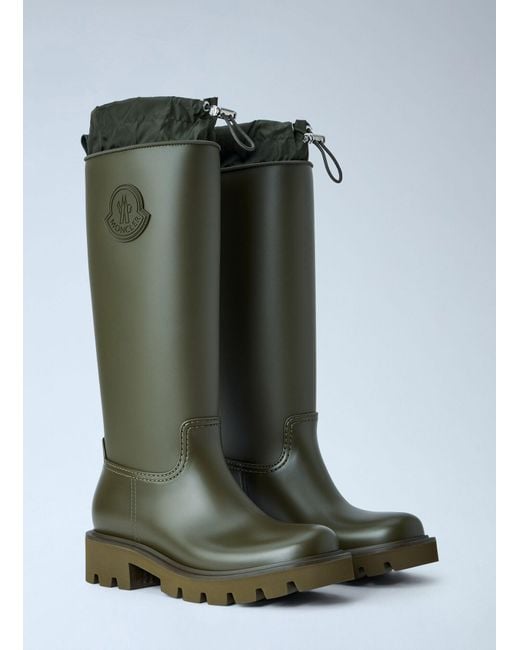 Moncler Green Kickstream High Rain Boots