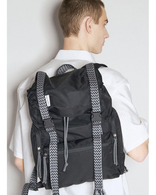 Lanvin Gray Curb Backpack for men