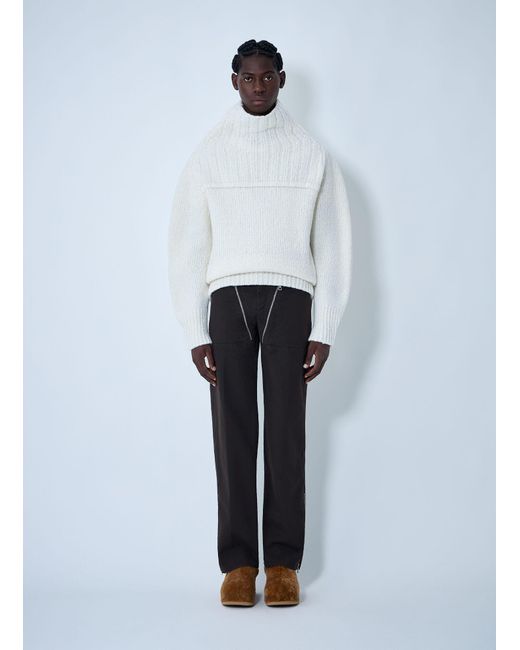 Dries Van Noten White Wool Sweater for men