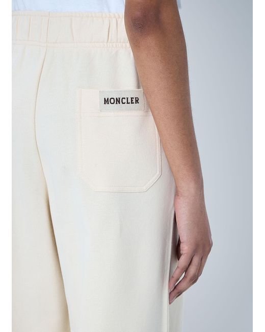 Moncler White Cotton Track Pants