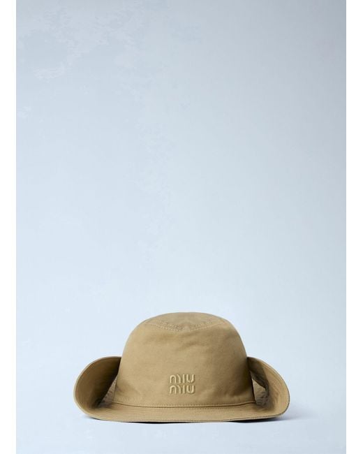 Miu Miu Natural Gabardine Cowboy Hat