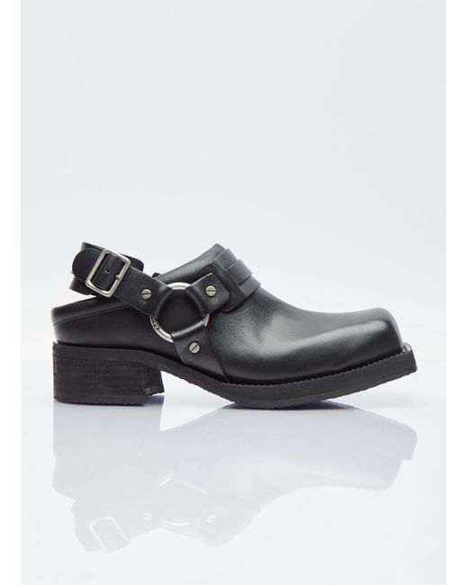 Acne Black Buckle Leather Shoes