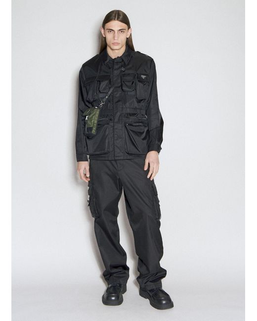 Prada Gray Re-nylon Cargo Jacket for men
