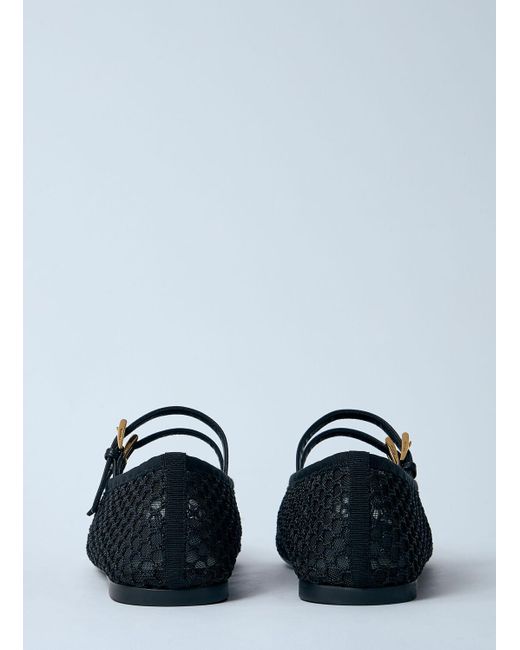 Prada White Mesh Ballerina Flats