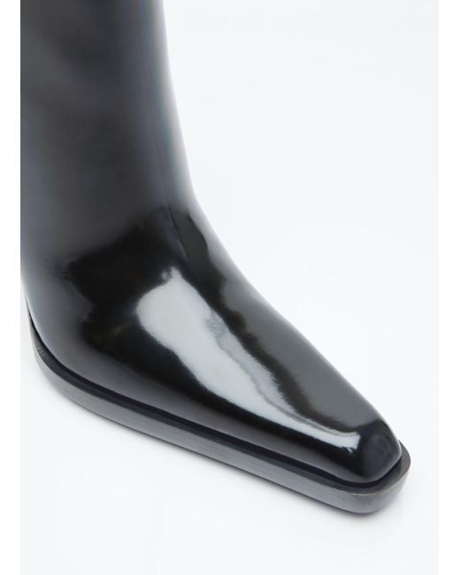 Saint Laurent Black Nina High Leather Boots for men