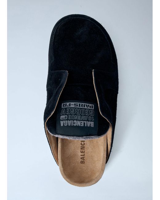Balenciaga Black Dumbo Mules for men