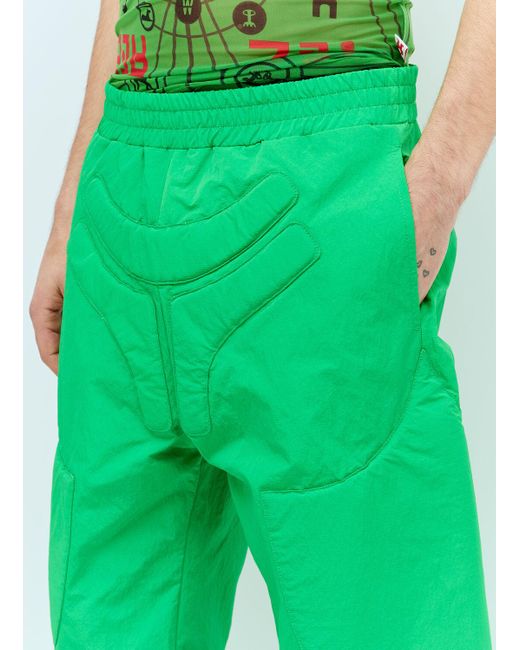 Walter Van Beirendonck Green Space Pants for men