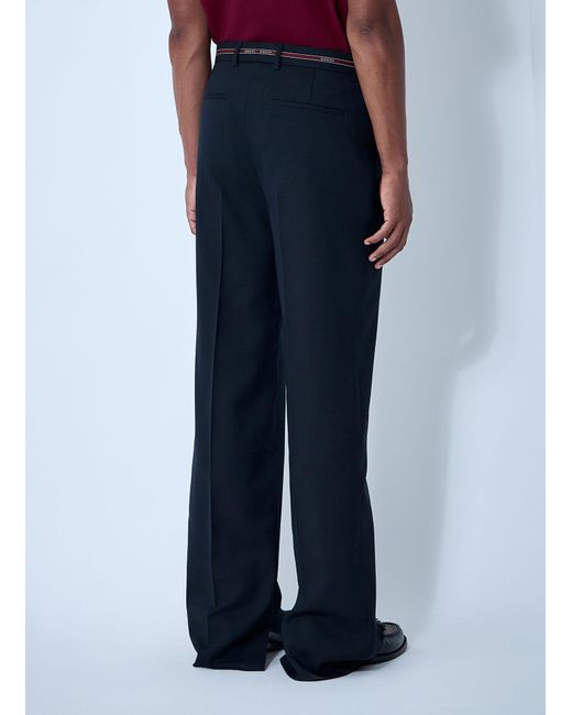 Gucci Blue Tailored Wool Pants for men