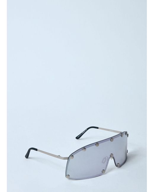 Rick Owens Blue Performa Shielding Sunglasses for men