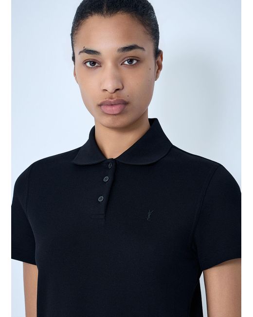 Saint Laurent Blue Polo Mini Dress