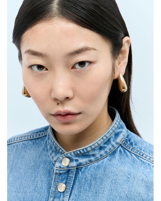 Bottega Veneta Blue Small Fin Earrings