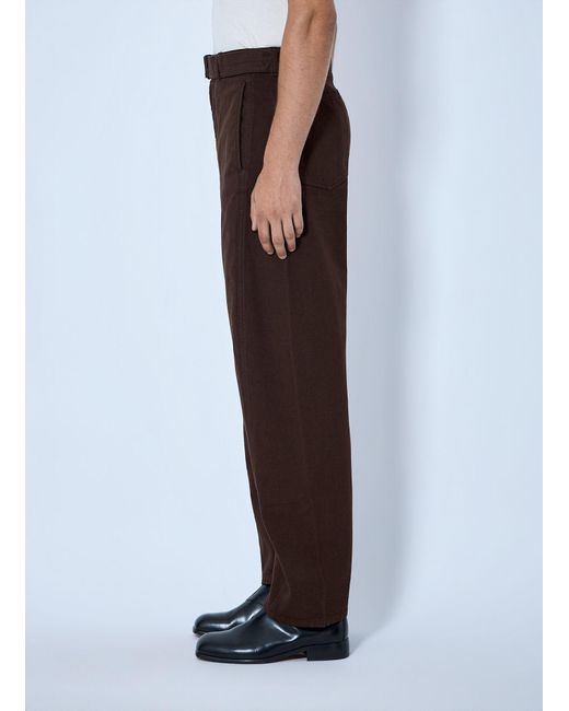 Lemaire Brown Twisted Belted Pants