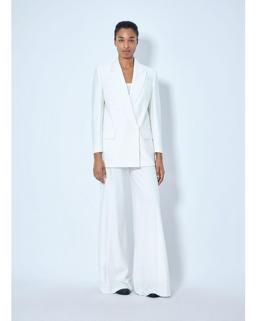 Max Mara White Double-Breasted Blazer