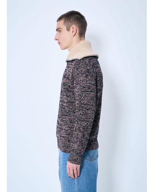 Bottega Veneta Gray Cotton-And-Wool Cardigan for men