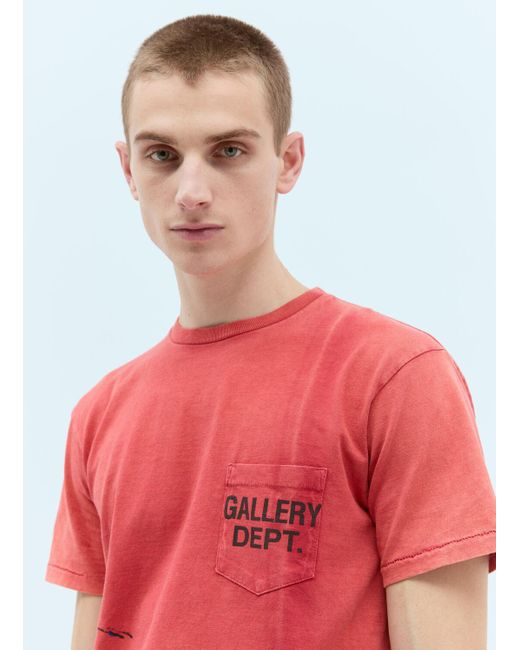 GALLERY DEPT. Red Vintage Logo Print T-shirt for men