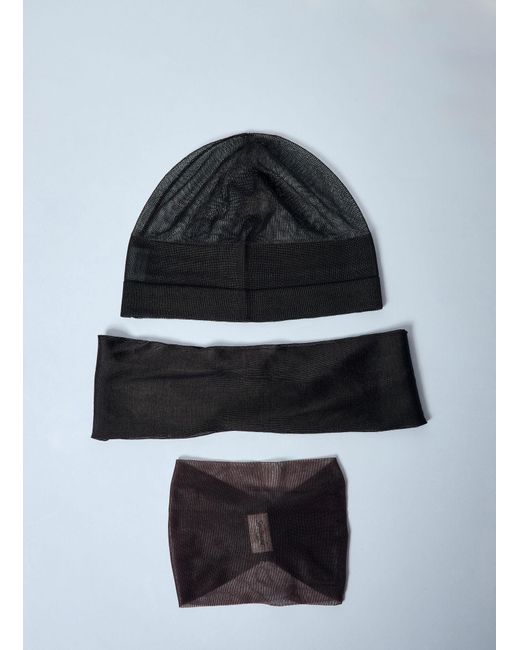 Saint Laurent Multicolor Hat And Scarf Set