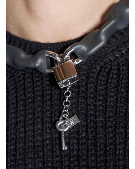 MM6 by Maison Martin Margiela Black Cover Necklace