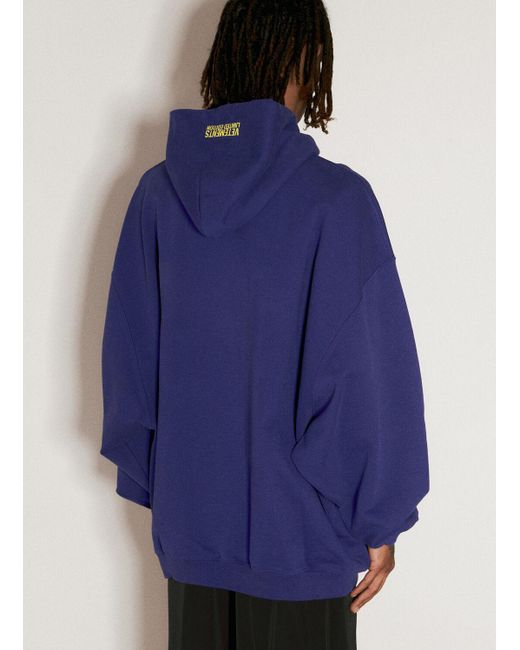 Vetements Blue Believe In Yourself Hooded Sweatshirt for men