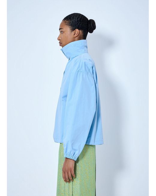 Marni Blue High-Collar Buttoned Pullover