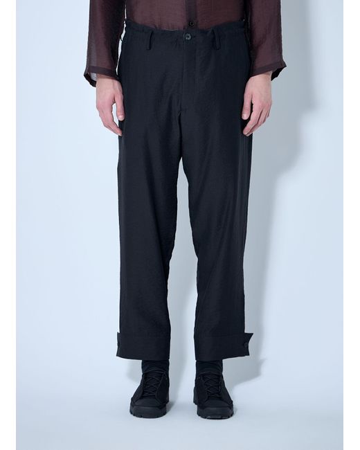Yohji Yamamoto Blue Drawstring Track Pants for men