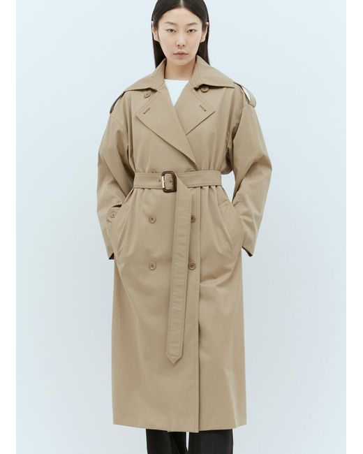 Max Mara Natural Double-breasted Trench Coat