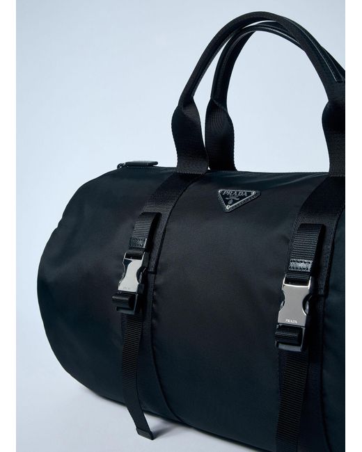 Prada Blue Re-Nylon And Saffiano Leather Duffle Bag for men
