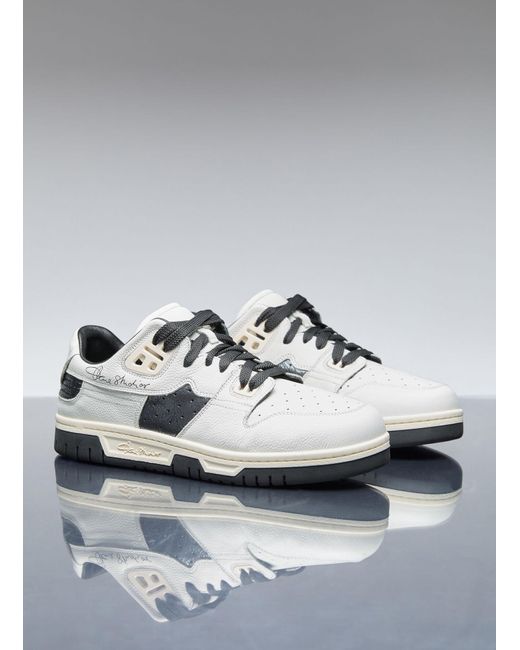 Acne Metallic Leather Low Top Sneakers for men