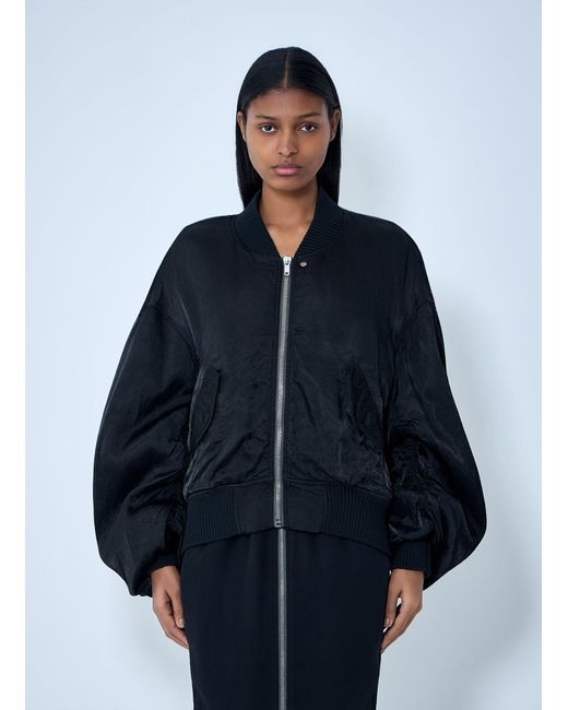 Rick Owens Blue Oversized Bomber Jacket