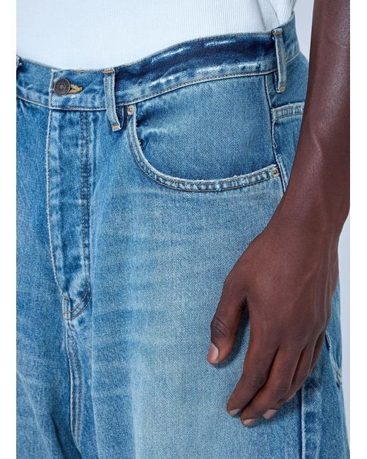 Balenciaga Blue Baggy Fit Japanese Twill Jeans for men