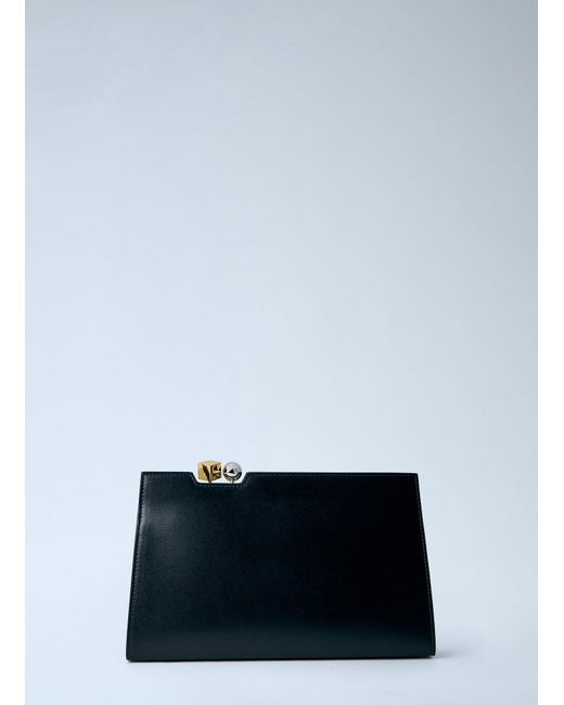 Jacquemus Blue Le Salon Leather Shoulder Bag