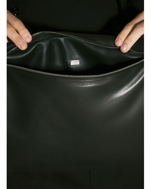 Dolce & Gabbana Black Nappa Leather Handbag for men