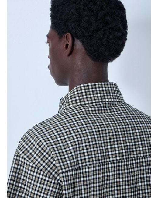 Martine Rose Blue Patchwork Cotton Polo Shirt for men