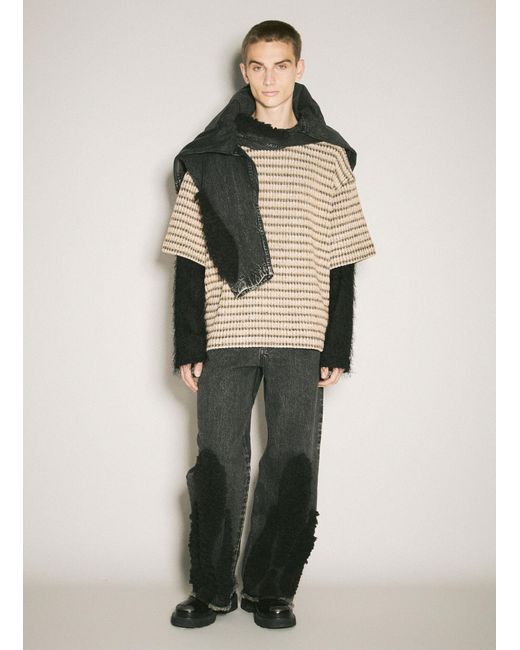 Song For The Mute Natural Double-Layered Sleeves Sweater for men