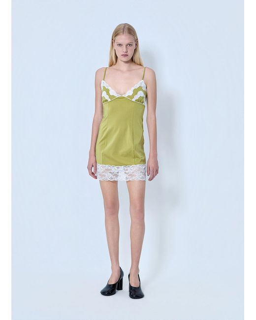 Chloé Blue Lace Trimmed Slip Dress