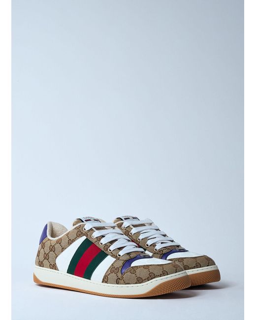 Gucci Brown Screener Sneakers for men