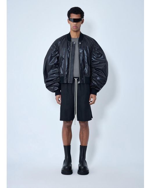 Rick Owens Blue Oversized Bomber Jacket for men