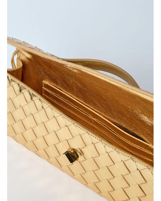 Bottega Veneta Blue Long Andiamo Clutch