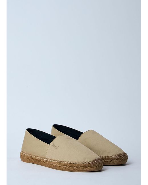 Saint Laurent White Cotton Espadrilles