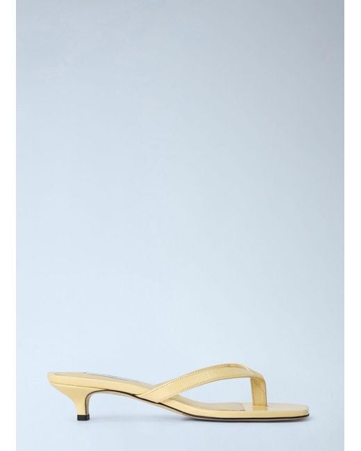 Totême Blue Naplack Heeled Flip Flops