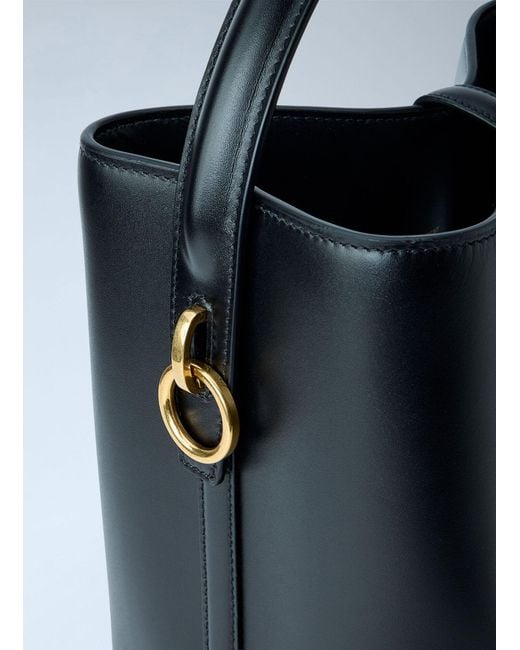 Saint Laurent Blue Le 37 Leather Bucket Bag