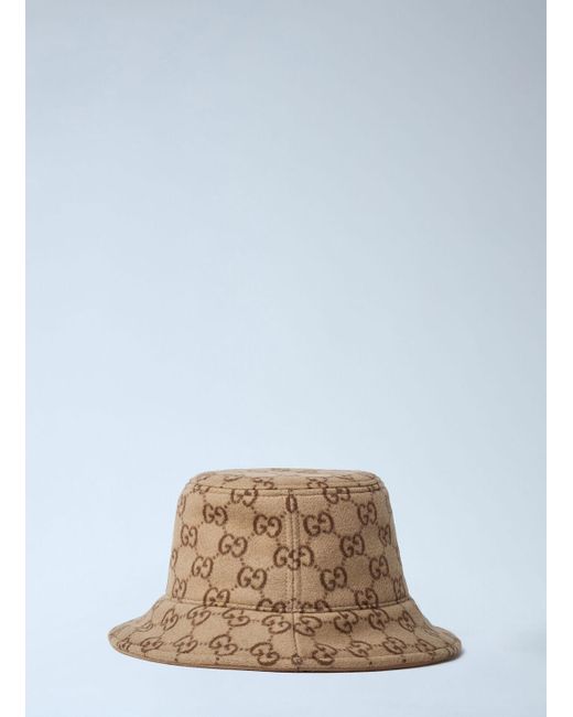 Gucci Blue Logo Motif Bucket Hat