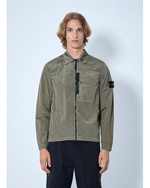 Stone Island Gray Technical Nylon Jacket for men