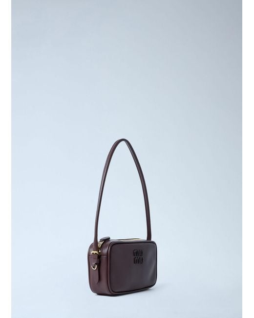 Miu Miu Brown Softy Leather Shoulder Bag