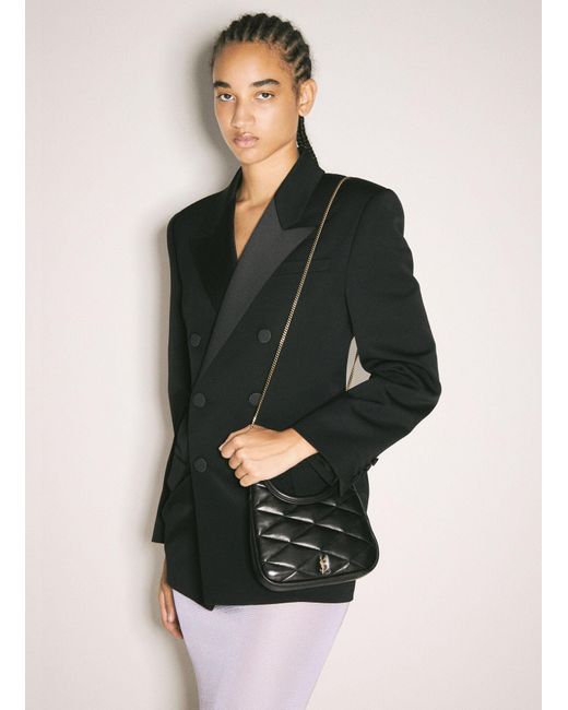 Saint Laurent Black Sade Hobo Shoulder Bag
