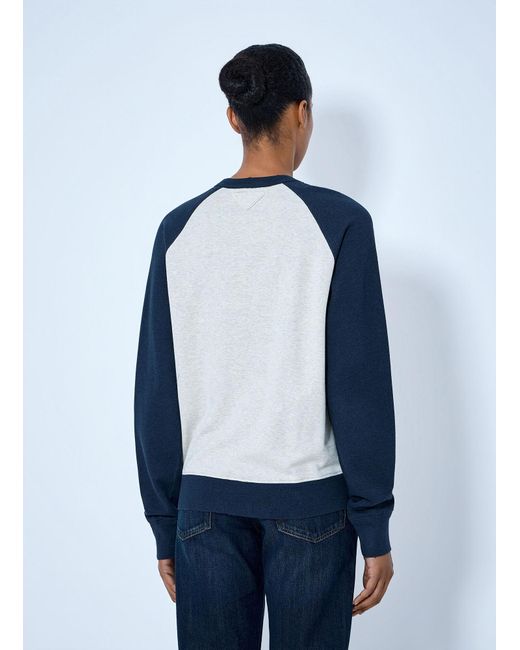 Prada Blue Cotton Crew-Neck Sweatshirt