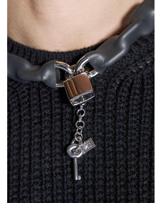 MM6 by Maison Martin Margiela Black Cover Necklace
