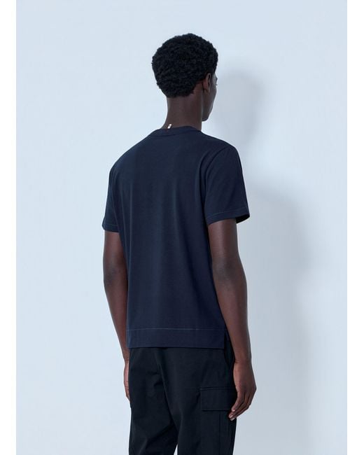 Moncler Blue Set Of Three Logo Motif T-Shirts for men
